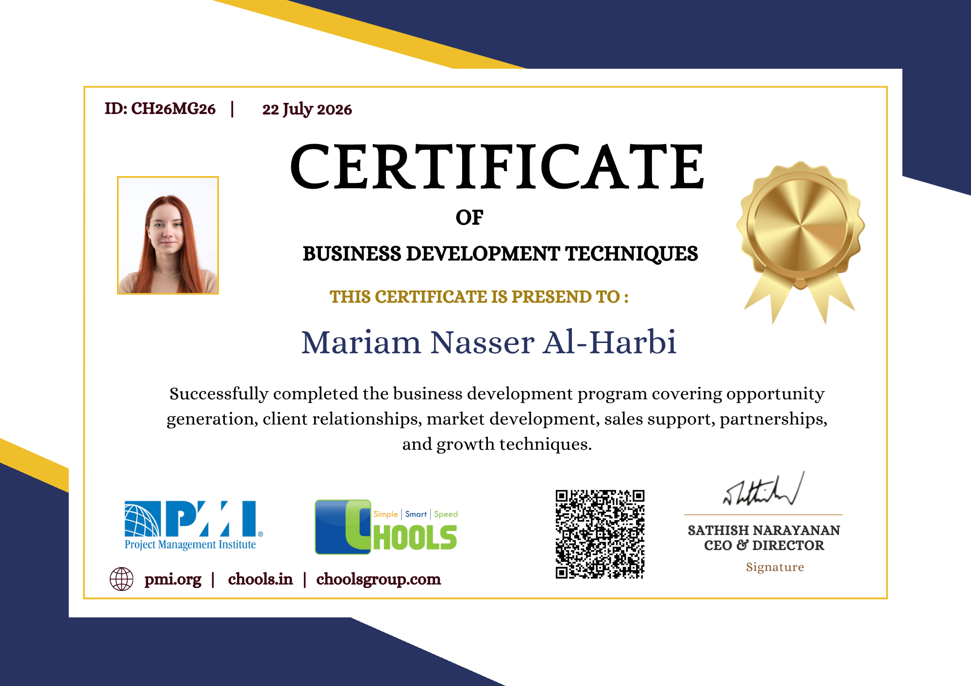 Management Programs Certificate